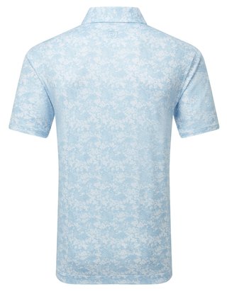 FootJoy GARDEN PRINT heren polo, air blue