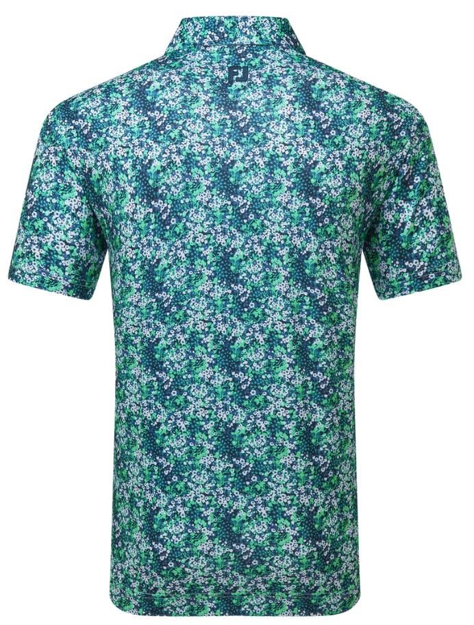 FootJoy Garden Print Lisle heren polo, navy