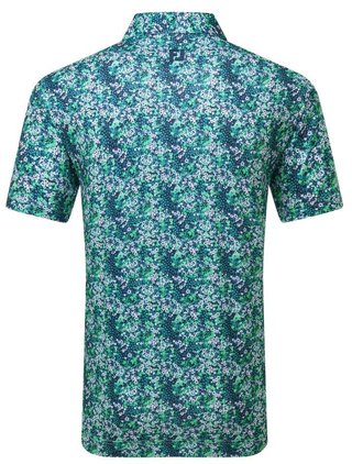 FootJoy Garden Print Lisle heren polo, navy
