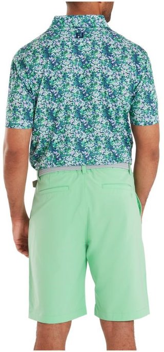 FootJoy Garden Print Lisle heren polo, navy