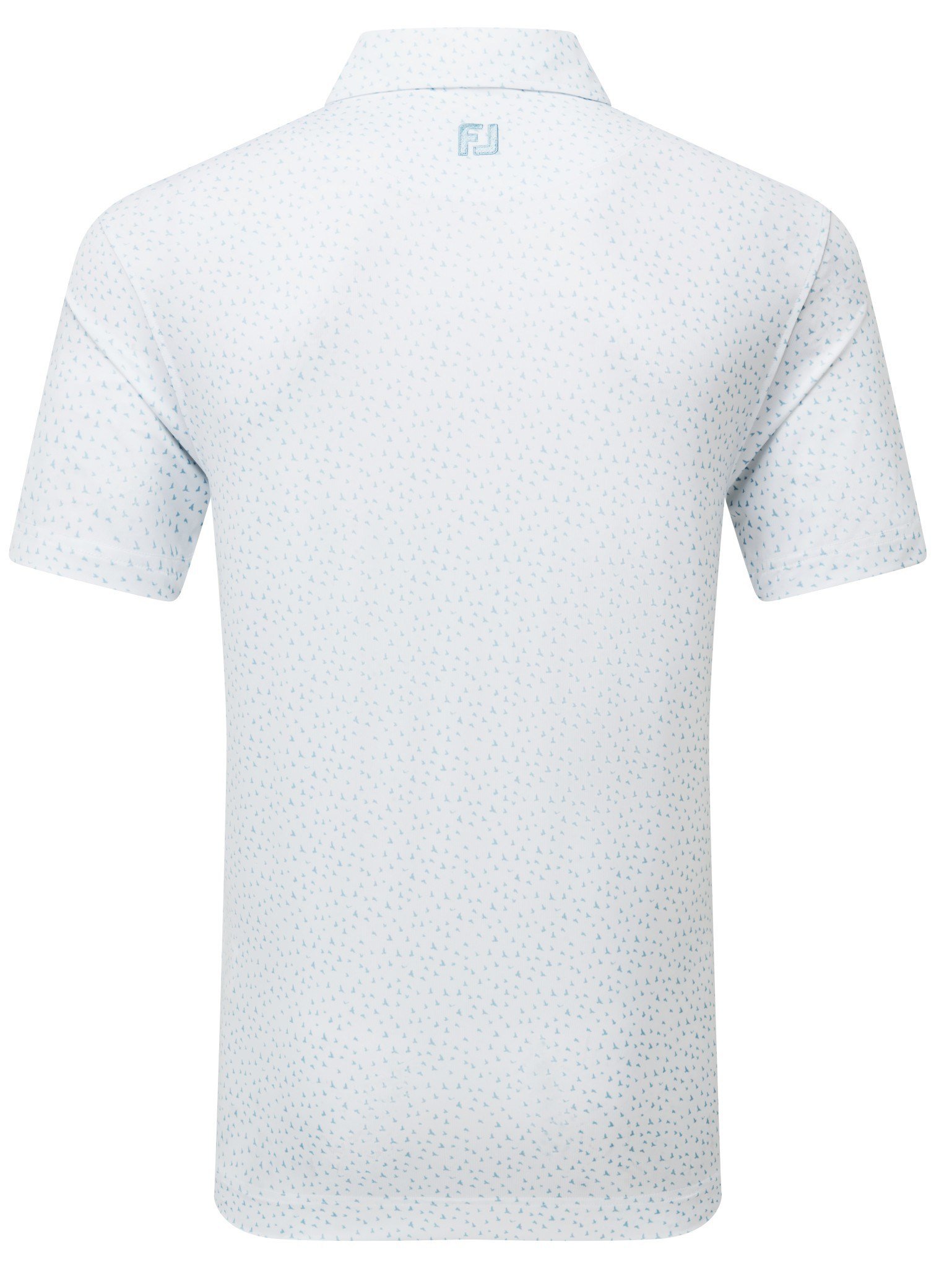 FootJoy BIRD PRINT heren polo, wit/air blue
