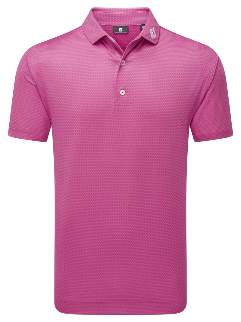 FootJoy Abacus Print heren polo, magenta