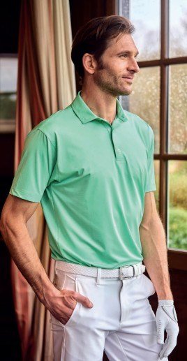 FootJoy Abacus Print heren polo, groen