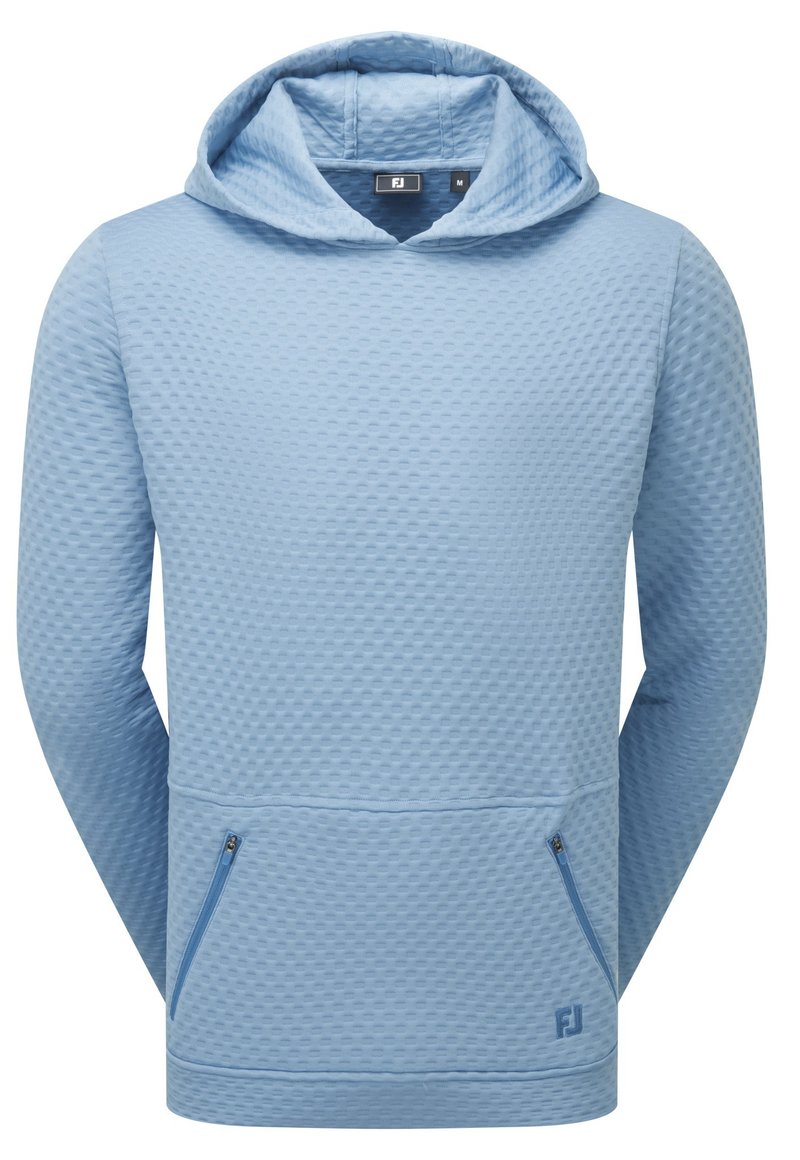 FootJoy Textured Knit Hoodie heren sweatshirt, air blue