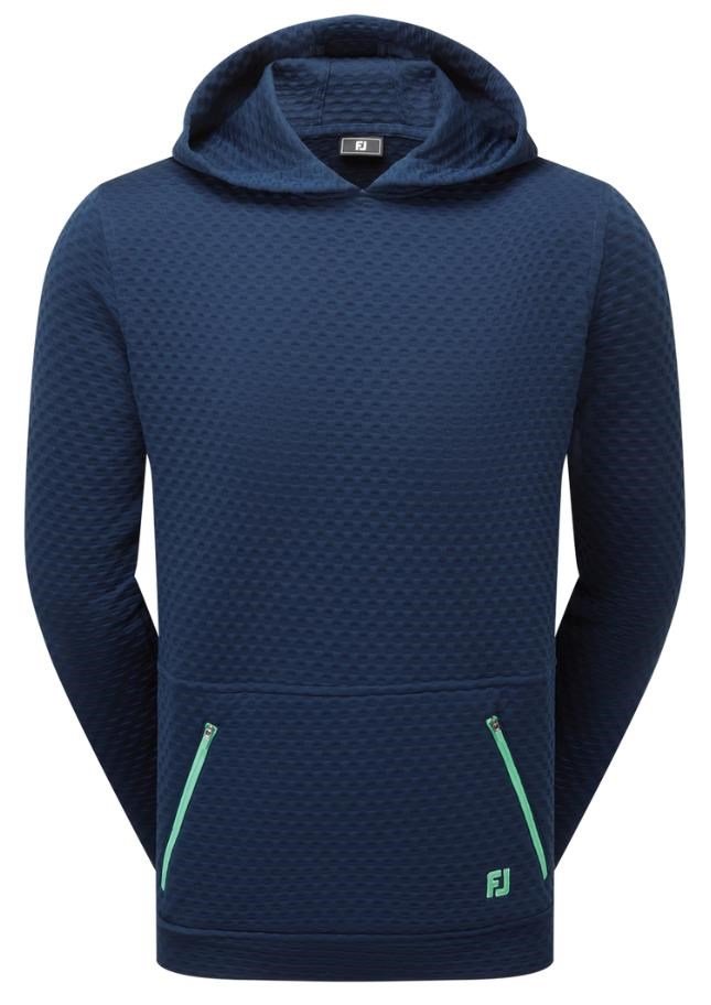 FootJoy Textured Knit Hoodie heren sweatshirt, navy