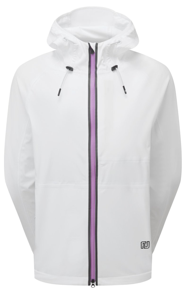 FootJoy HydroKnit ladies rain jacket, white/pink