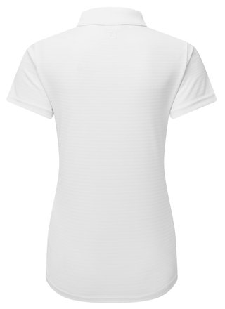FootJoy JAQUARD STRIPE dames polo, wit/navy/emerald
