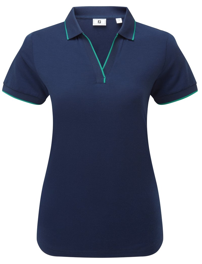 FootJoy NOTCH V dames polo, navy/emerald