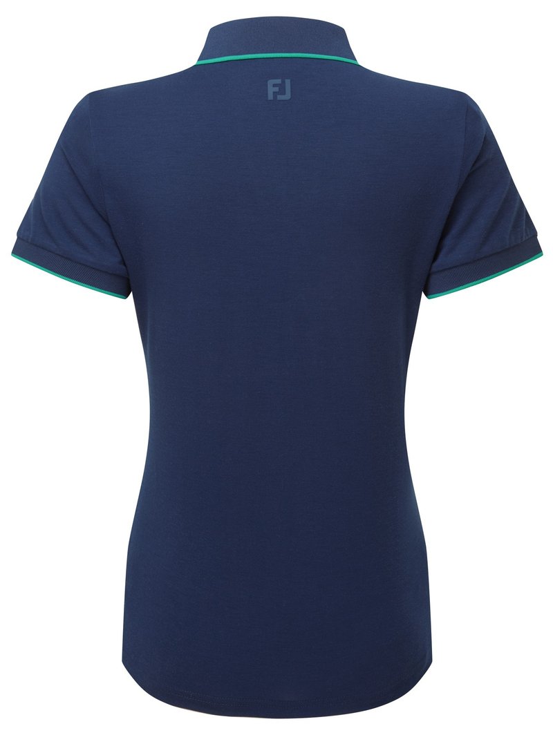 FootJoy NOTCH V dames polo, navy/emerald