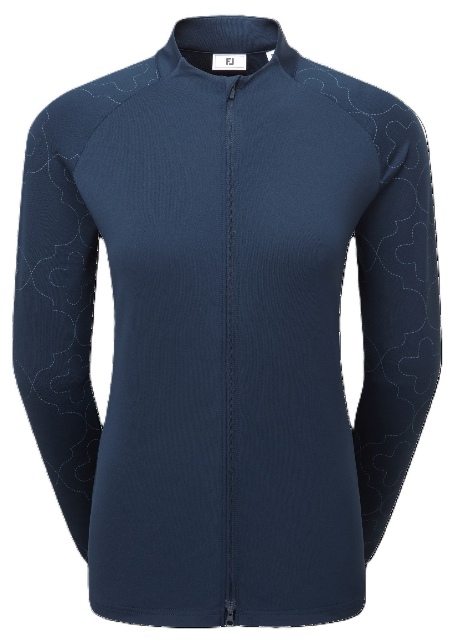 FootJoy Midlayer Full Zip Printed Sleeve dames sweatshirt, navy