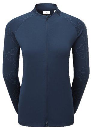 FootJoy Midlayer Full Zip Printed Sleeve dames sweatshirt, navy