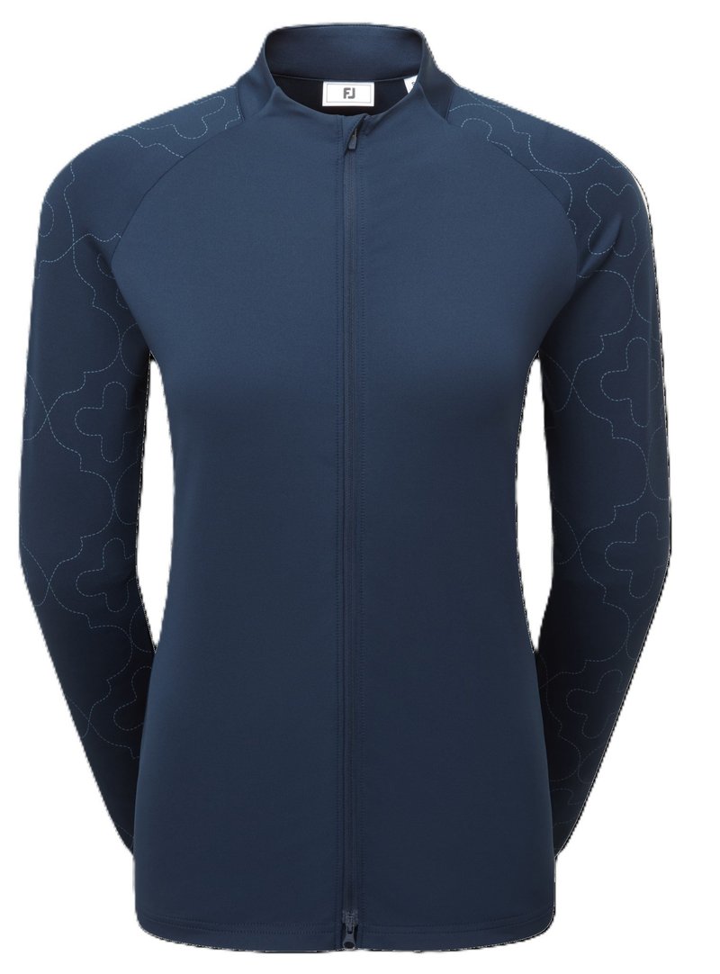 FootJoy Midlayer Full Zip Printed Sleeve dames sweatshirt, navy