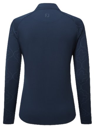FootJoy Midlayer Full Zip Printed Sleeve dames sweatshirt, navy