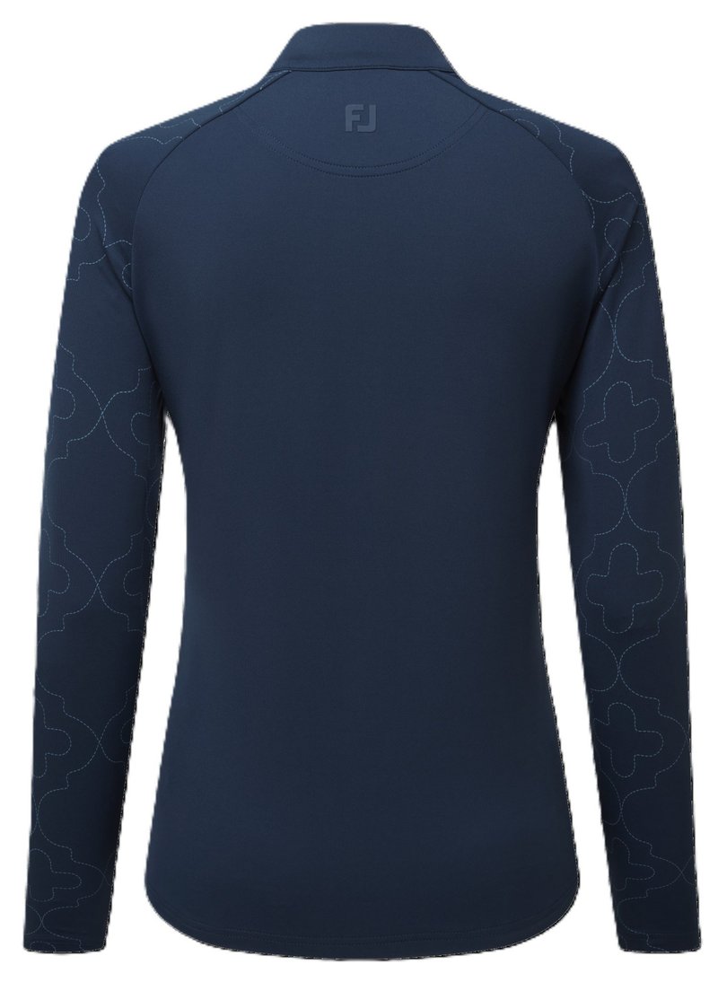 FootJoy Midlayer Full Zip Printed Sleeve dames sweatshirt, navy