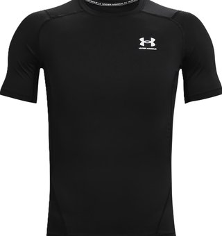 Under Armour HeatGear heren compressieshirt, zwart/wit