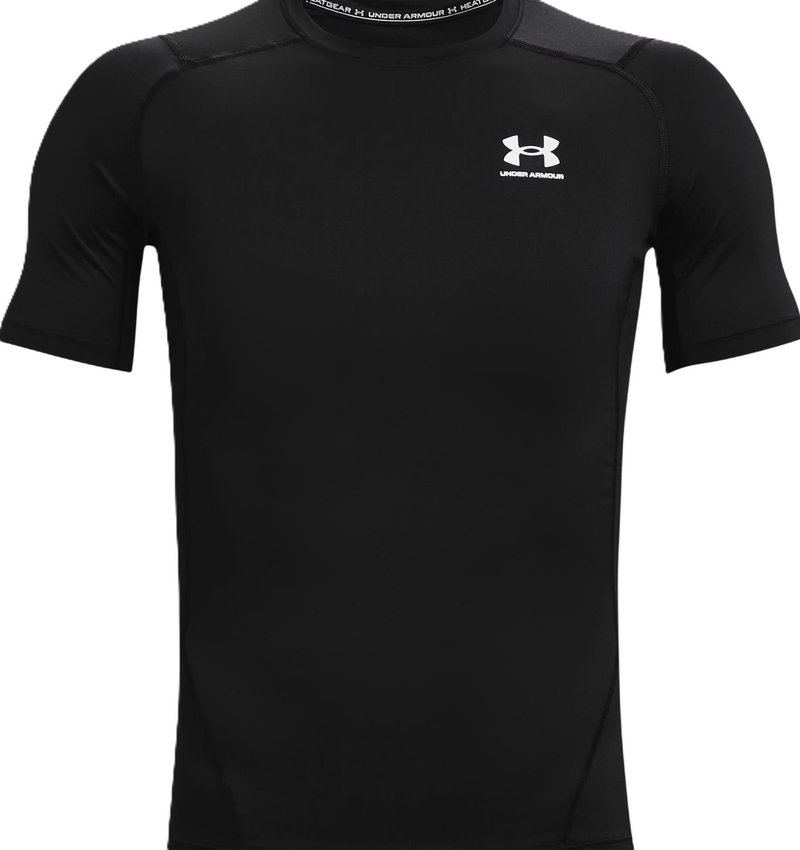 Under Armour HeatGear heren compressieshirt, zwart/wit