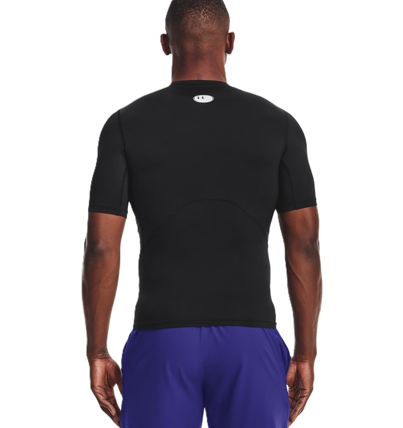 Under Armour HeatGear heren compressieshirt, zwart/wit