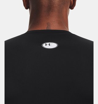 Under Armour HeatGear heren compressieshirt, zwart/wit