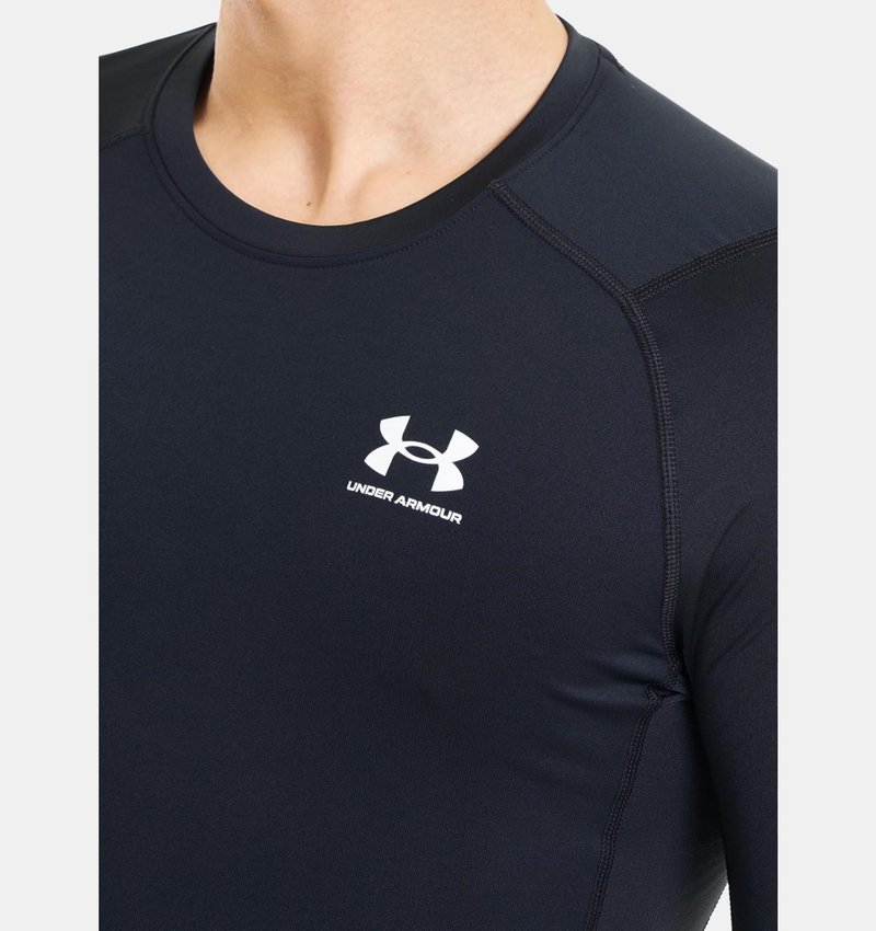 Under Armour HeatGear heren compressieshirt, zwart/wit