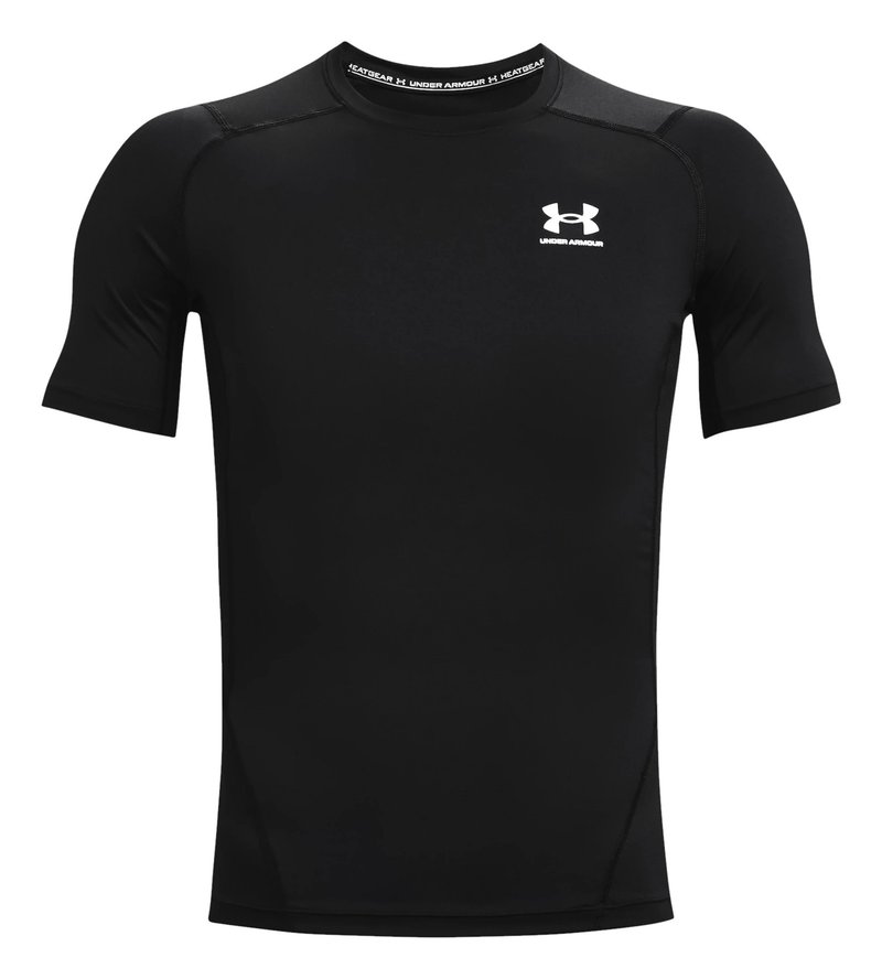 Under Armour HeatGear heren compressieshirt, zwart/wit