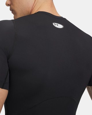 Under Armour HeatGear heren compressieshirt, zwart/wit