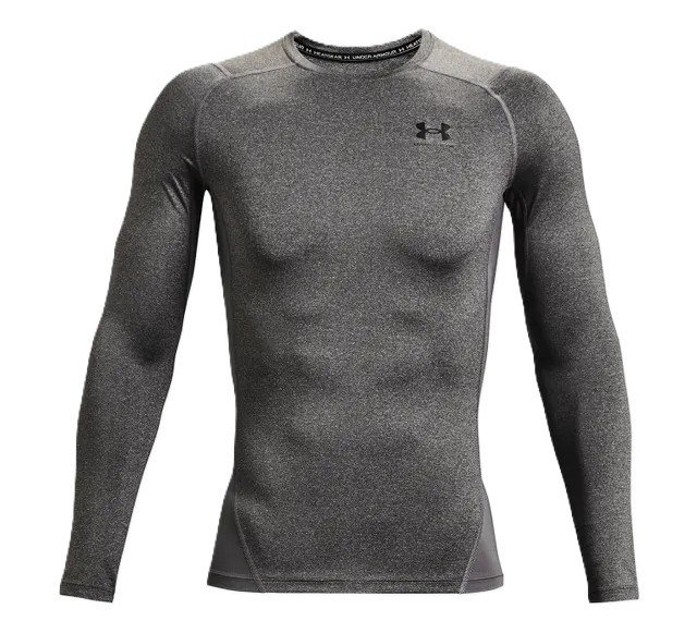 Under Armour HeatGear heren compressie shirt met lange mouwen, carbon heather