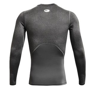 Under Armour HeatGear heren compressie shirt met lange mouwen, carbon heather
