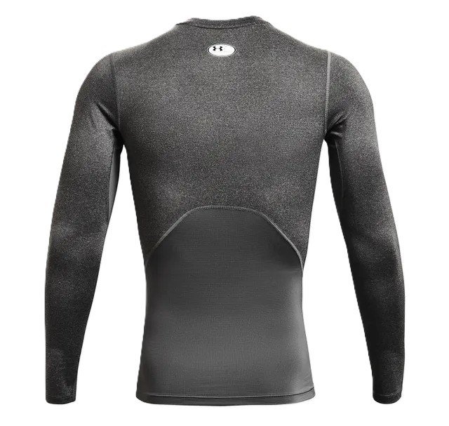 Under Armour HeatGear heren compressie shirt met lange mouwen, carbon heather