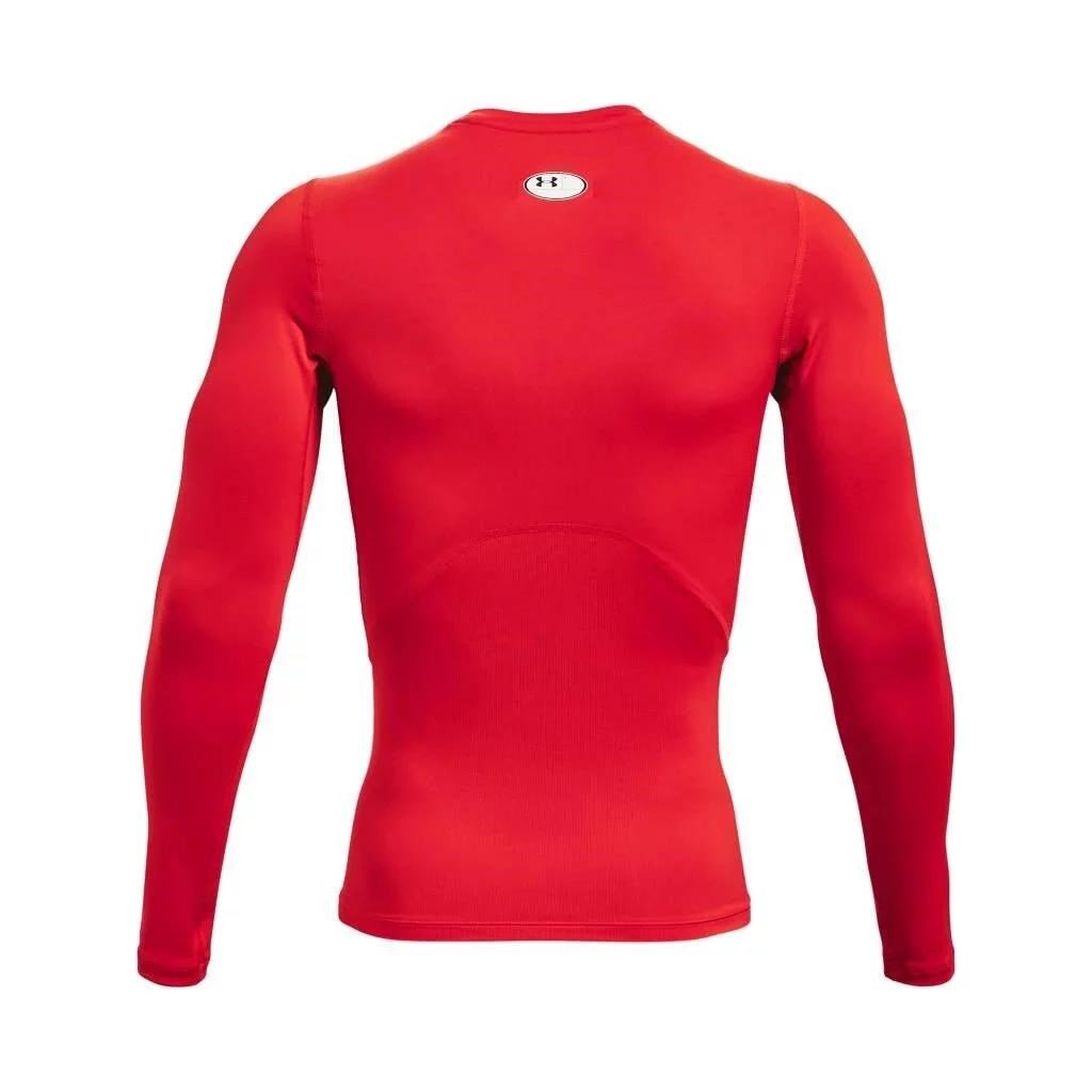 Under Armour HeatGear heren compressie shirt met lange mouwen, rood