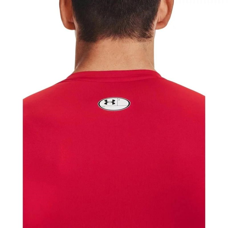 Under Armour HeatGear heren compressie shirt met lange mouwen, rood