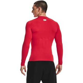 Under Armour HeatGear heren compressie shirt met lange mouwen, rood