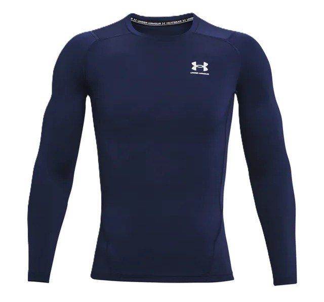 Under Armour HeatGear heren compressie shirt met lange mouwen, midnight navy
