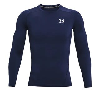 Under Armour HeatGear heren compressie shirt met lange mouwen, midnight navy