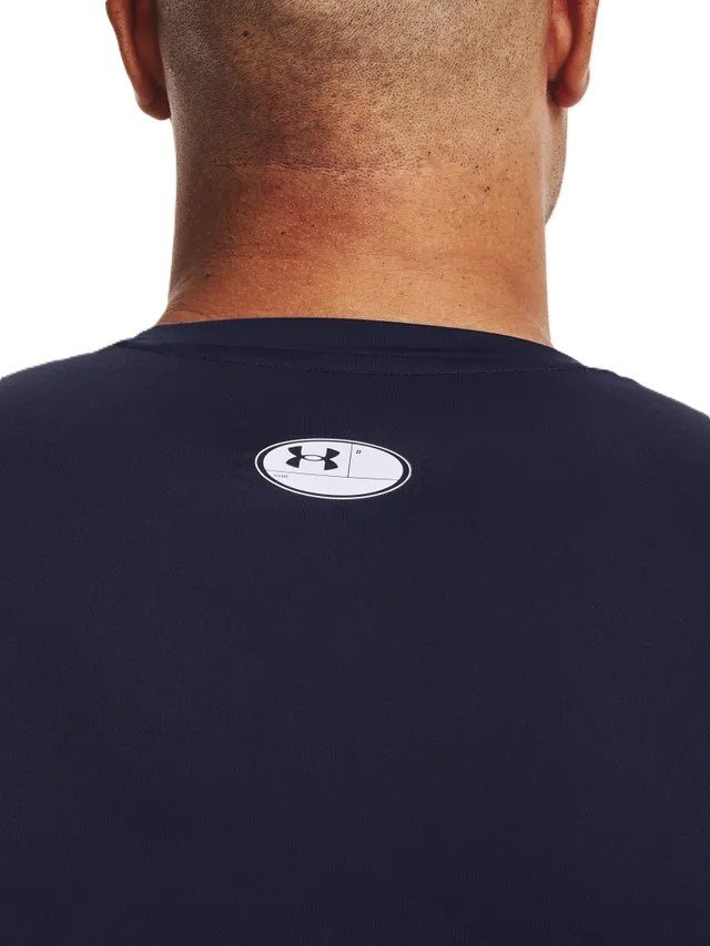 Under Armour HeatGear heren compressie shirt met lange mouwen, midnight navy