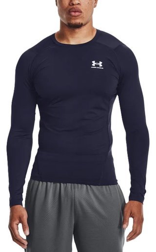 Under Armour HeatGear heren compressie shirt met lange mouwen, midnight navy