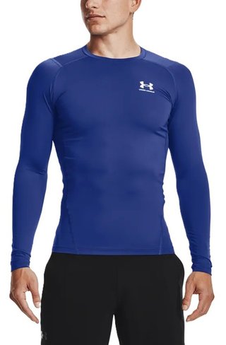 Under Armour HeatGear heren compressie shirt met lange mouwen, royal