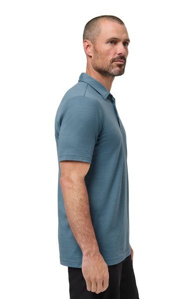 Travis Mathew The Heater heren polo, copen blue