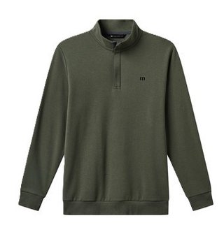 Travis Mathew Cloud Quarter Zip 2.0 heren pullover, dark olive