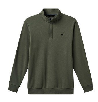 Travis Mathew Cloud Quarter Zip 2.0 heren pullover, dark olive