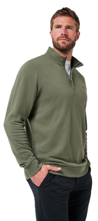 Travis Mathew Cloud Quarter Zip 2.0 heren pullover, dark olive