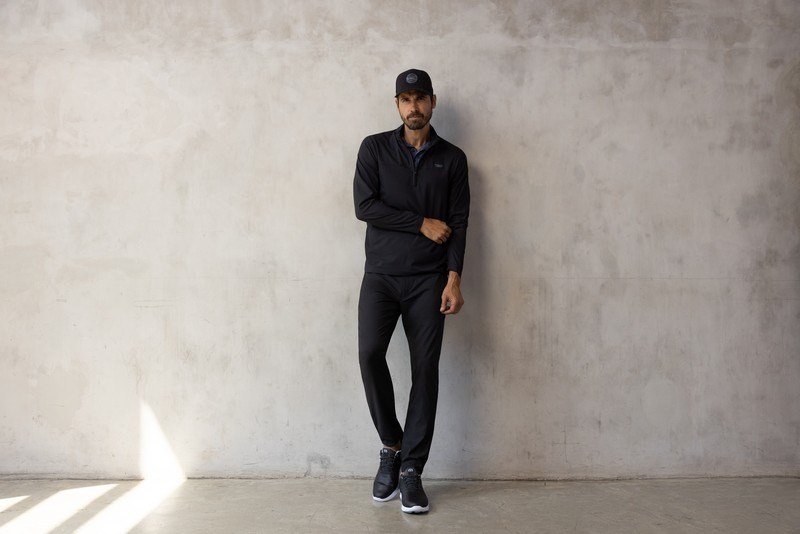 Travis Mathew Wanderlust quarter zip heren jack, zwart