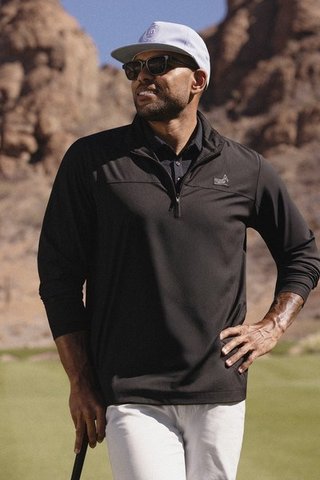 Travis Mathew Wanderlust quarter zip heren jack, zwart