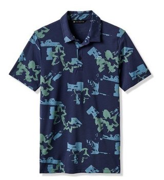 Travis Mathew Favorite Hello heren polo, total eclipse