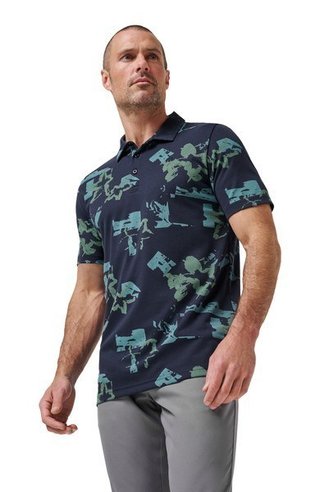 Travis Mathew Favorite Hello heren polo, total eclipse