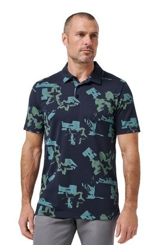 Travis Mathew Favorite Hello heren polo, total eclipse