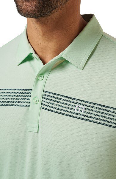 Travis Mathew River Boat heren polo, aqua foam