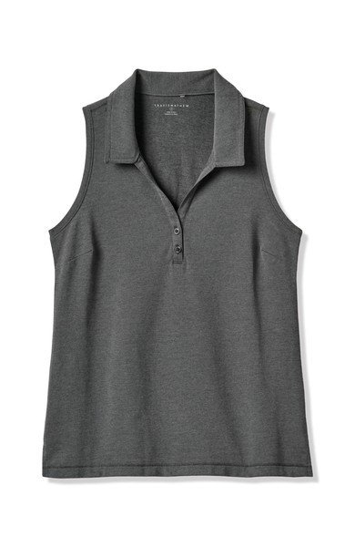 Travis Mathew Featherweight Active 2.0 Sleeveless dames polo, heather black