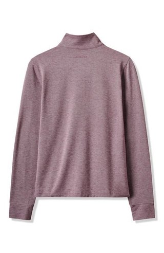 Travis Mathew Featherweightt Active zip long sleeve dames polo, heather damson