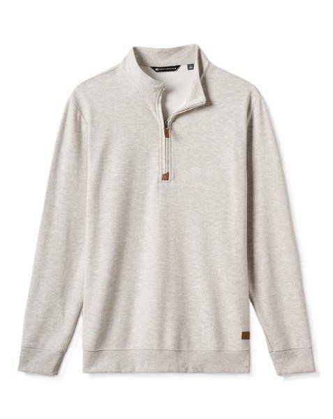 Travis Mathew Cloud heren sweater 1/4 zip, heather grey