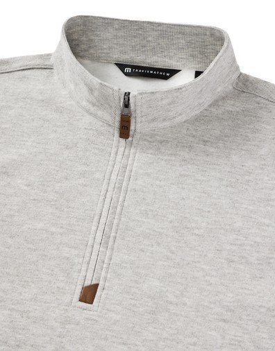 Travis Mathew Cloud heren sweater 1/4 zip, heather grey